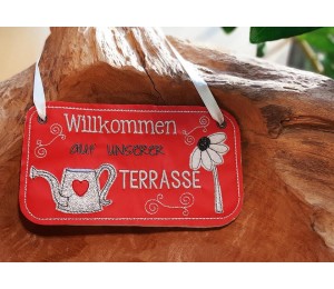 Stickserie ITH - Schilder Terrasse